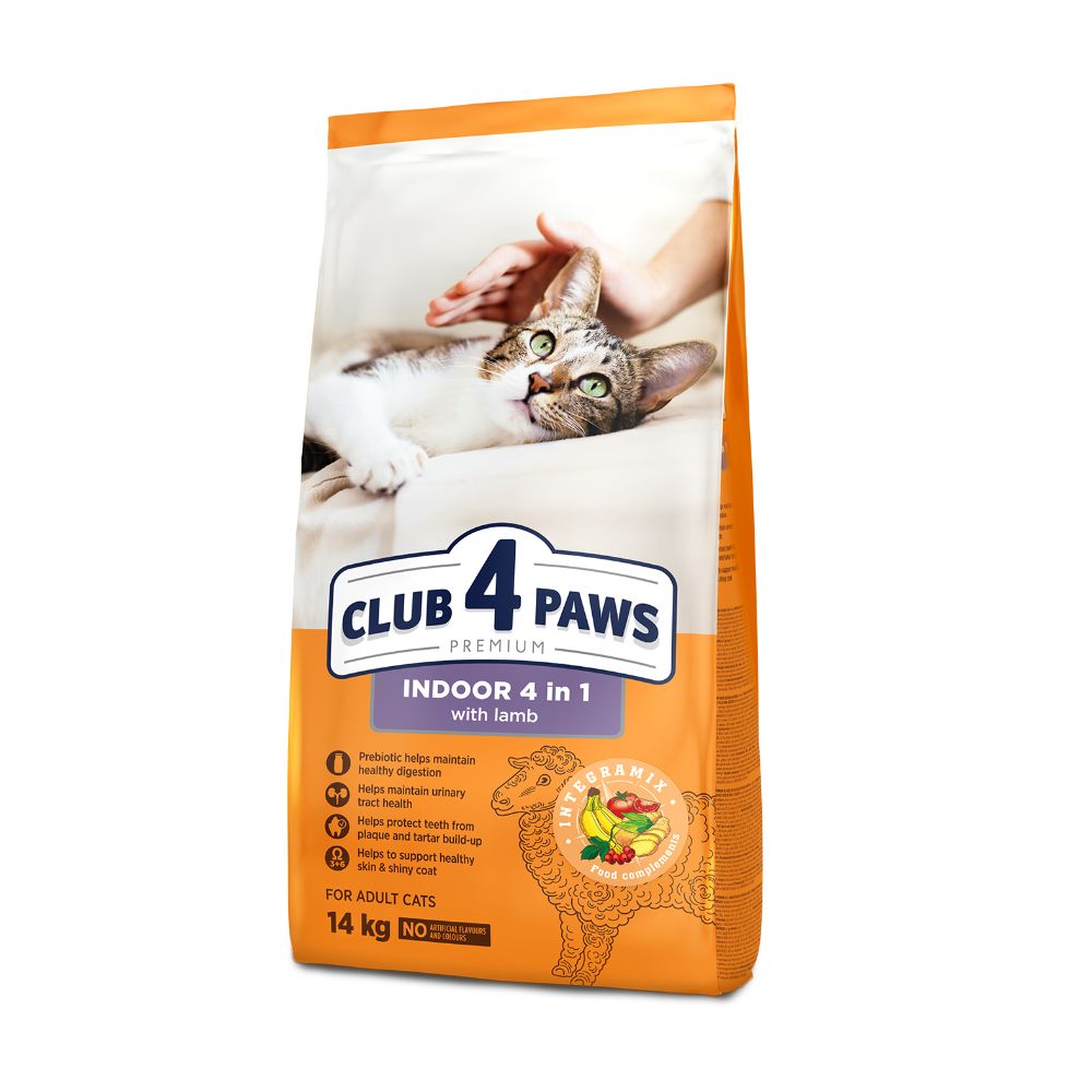 Club 4 paws 4 in 1 with Lamb-4 в 1 храна за котки с агнешко