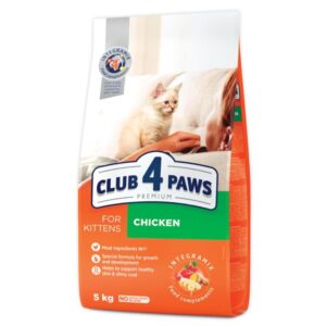 CLUB 4 PAWS CAT KITTEN WITH CHICKEN Пълноценна, премиум храна за малки котенца 14kg.