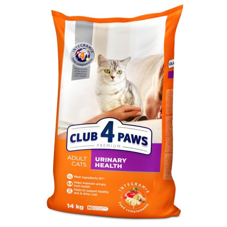 CLUB 4 PAWS CAT ADULT URINARY Пълноценна, премиум храна за котки 14kg.