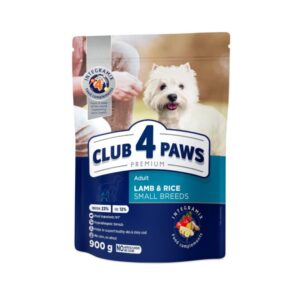 CLUB 4 PAWS DOG MINI ADULT WITH LAMB AND RICE Премиум, пълноценна суха храна за възрастни кучета от дребни породи с агнешко и ориз 14кг.