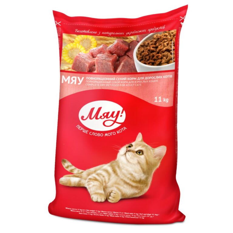 MIAU CAT ADULT 11 КГ. Храна за котки с телешко