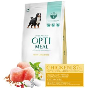 OPTIMEAL DOG MAXI ADULT WITH CHICKEN Супер премиум храна за кучета от големи породи с пилешко 12кг.