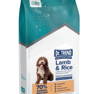 DR. TREND ADULT STERILISED AND LIGHT LAMB 7 KG – Храна за кастрирани кучета и с наднормено тегло от средни и  едри породи