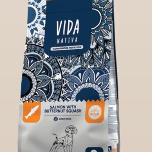 VIDA DOG NATIVA NORDICA ADULT TOY AND SMALL BREED SALMON WITH BUTTERNUT SQUASH 2 KG – Храна за мини породи кучета със Сьомга и тиква