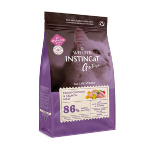 WELLFED INSTINCAT GO FRESH STERILISED CHICKEN AND SALMON 4.5 KG – Храна за кастрирани котки с пилешко и сьомга