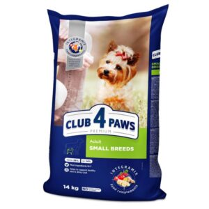 CLUB 4 PAWS DOG MINI ADULT Премиум, пълноценна суха храна за възрастни кучета от дребни породи 14 кг.